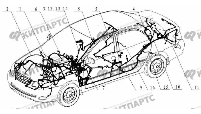 Жгуты проводов BYD F3 (F3R)