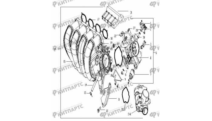 Коллектор впускной Geely Vision (FC)